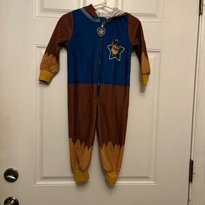 Paw Patrol Brown and Blue Footie Pajamas